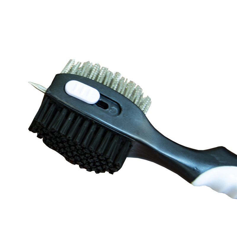 Dual Action Golf Club Cleaning Brush with Synthetic & Tungsten Wires