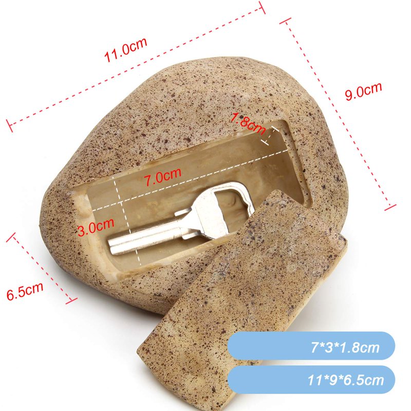 Outdoor Faux Rock Key Hider - Realistic Stone-Like Secret Safe for Garden or Yard