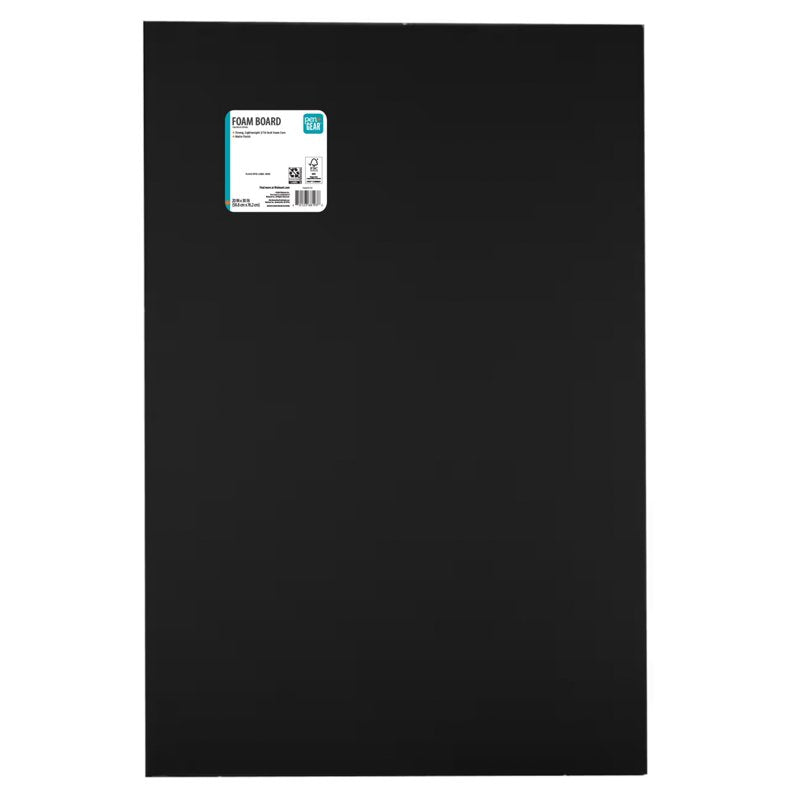 Black Foam Board 20 x 30 Inches - 2 Pack Display Boards for Crafts & Presentations