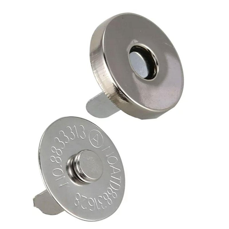 Magnetic Purse Clasps Snaps Buttons - Alloy Round Closure for Handbags & Wallets - Pack of 20