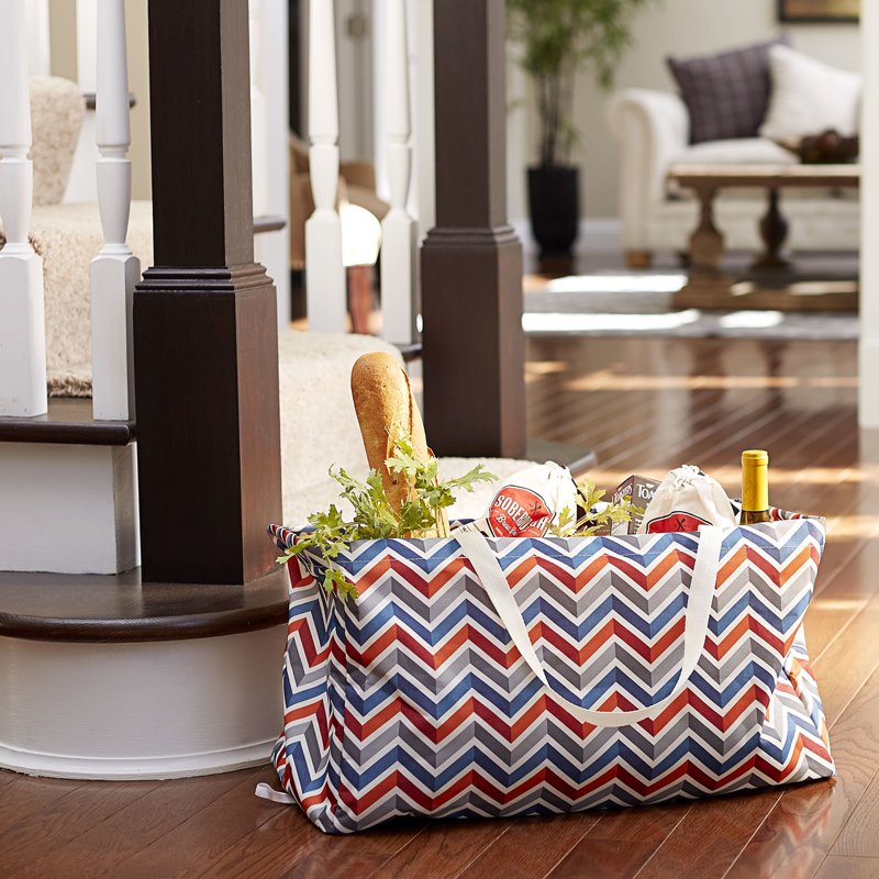 Rectangular Canvas Utility Tote with Handles - Water-Resistant Storage Bag