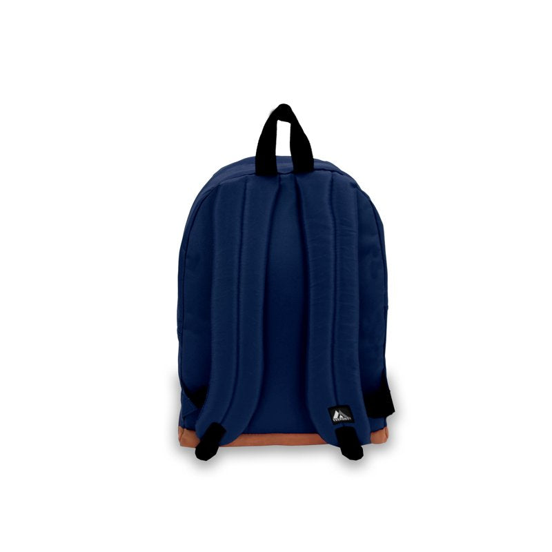 17-Inch Suede Bottom Backpack for School Work Travel - Unisex, Navy, Red, Black
