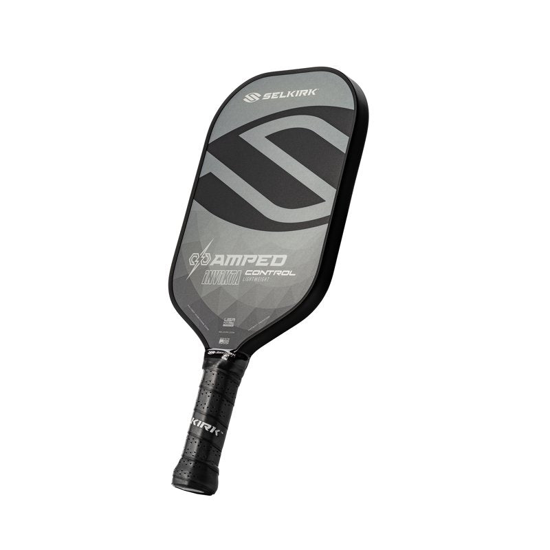 Selkirk Amped Control Invikta Pickleball Paddle - Gray, Lightweight Spin & Precision