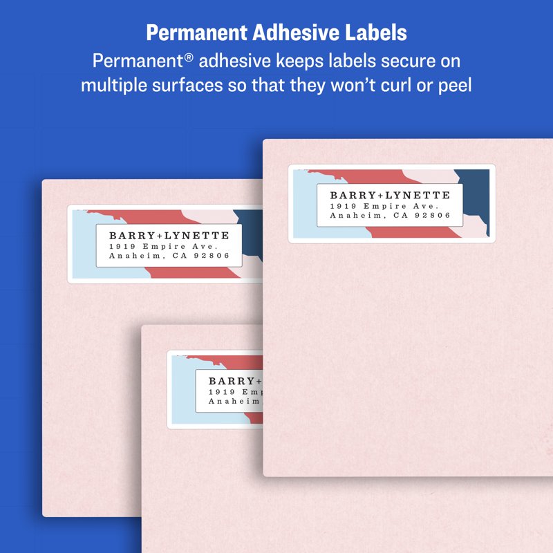 Avery Easy Peel Address Labels 1/2 x 1-3/4 Inches - 800 White Permanent Labels