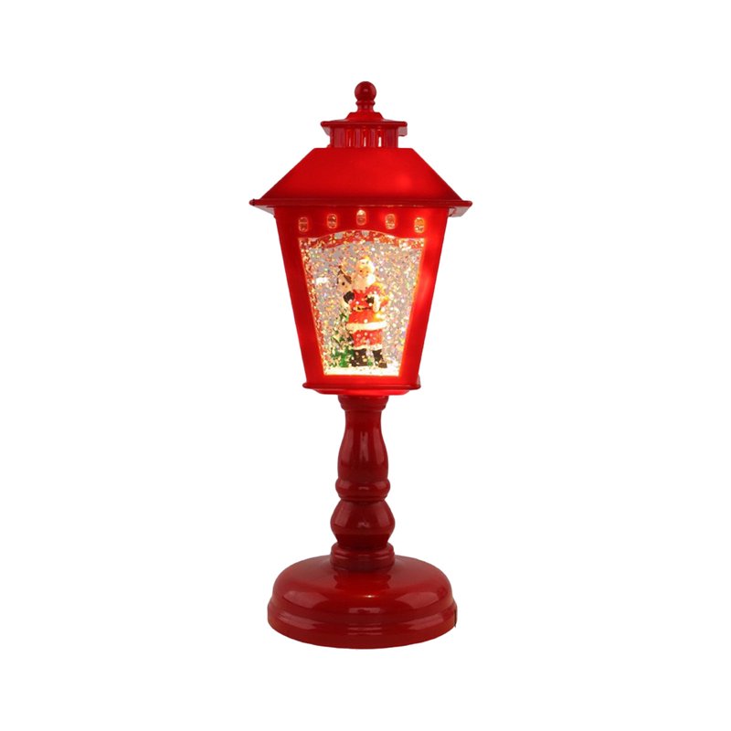 Christmas Snow Globe Lamp with Snowfall Light and Warm LED Night Light