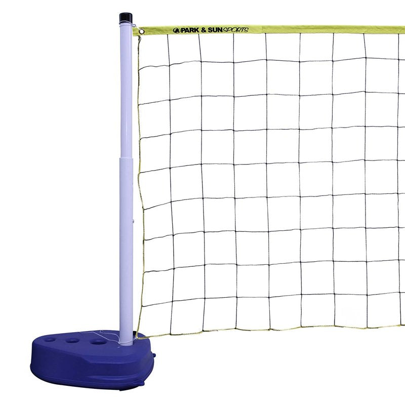 Pool Volleyball Set with 24-Foot Net, Telescoping Poles, Water & Sand Bases