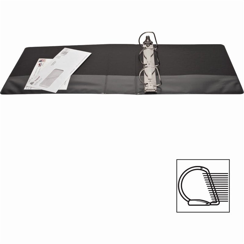 3-Inch Capacity View Binder - 11x8.5 Inches, Black, Slant-D Rings