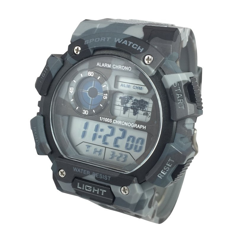 Digital Sport Wristwatch for Men with Water Resistance and Backlight
