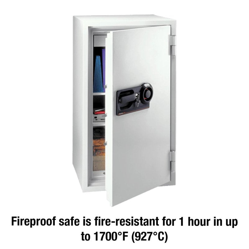 Fireproof Business Safe with Combination Dial Lock 5.7 Cu Ft - Light Gray