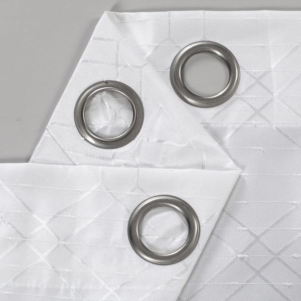 Solid Textured Window Panel 54x84 inches White Modern Drapery