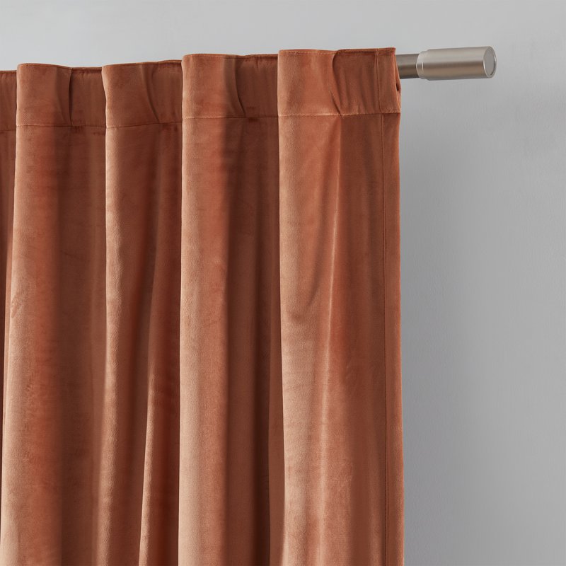 Blackout Velvet Curtain Panel - Thermal Insulated Window Drape, 52x108 inches