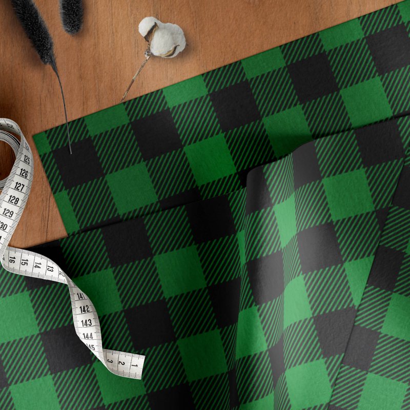 Light-Weight Cotton Flannel Fabric Buffalo Plaid 42 Inch Wide 1.5 Yards