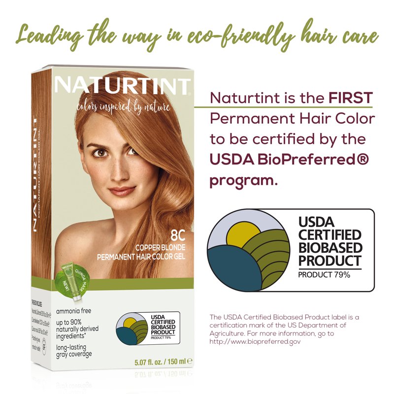 Permanent Hair Color Kit - Copper Blonde Shade, Natural & Vegan-Friendly