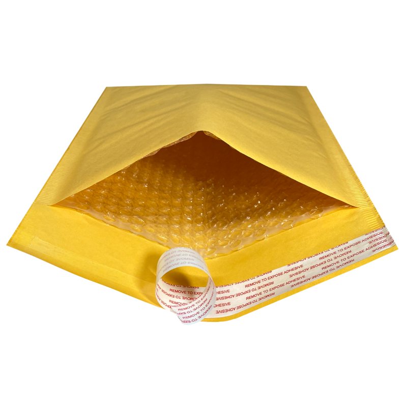 Kraft Bubble Mailers - Peel & Seal, 8.5 x 12 Inches, Pack of 50