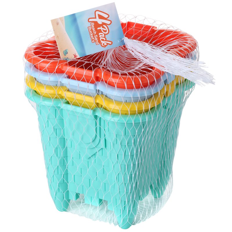 Kids Sandcastle Beach Toy Set - 4 Colorful Molds for Summer Play
