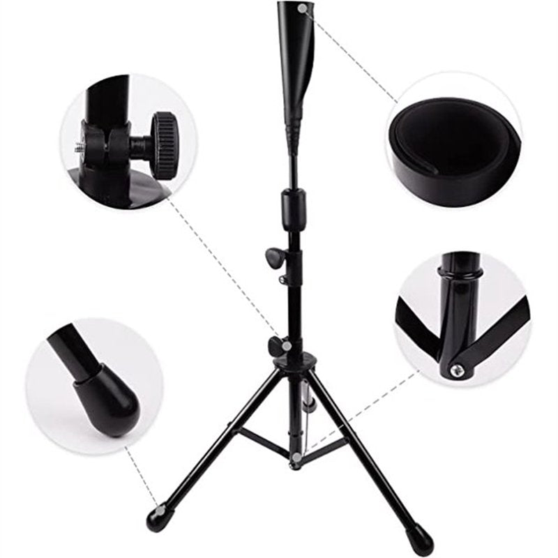 Adjustable Baseball & Softball Batting Tee for Hitting Practice - Portable Stand, 26.8-44 Inches