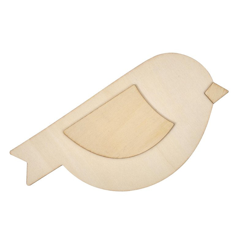 (2 Pack) Unfinished Wooden Bird Shapes for Crafts, 7 Inches - DIY Decor Accents