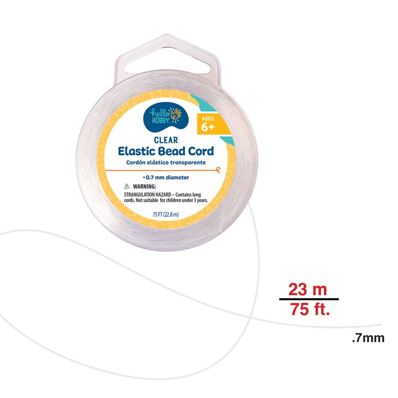 3 Pack Stretch Jewelry Cord 75ft Clear Flexible Beading String for Crafts
