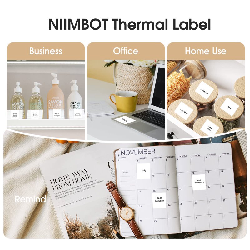 Thermal Label Roll for B3S Printer 2.76x3.15 Inches Waterproof & Tear-Resistant