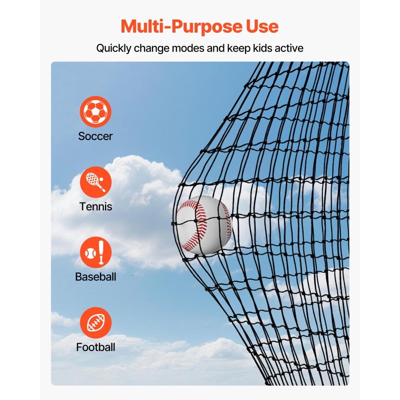 Portable Baseball Batting Cage Net 41.7x12.8ft for Indoor Outdoor Practice