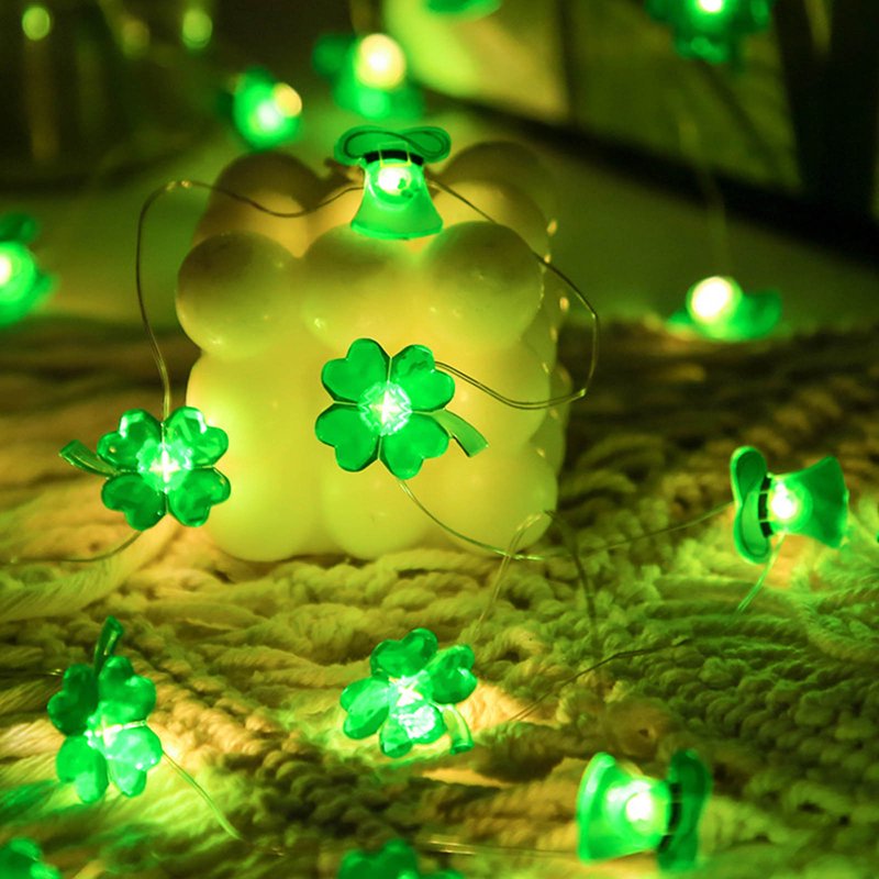 Decorative String Lights for St Patrick's Day Indoor Outdoor Party - 3M 30 LEDs Battery Powered with Remote