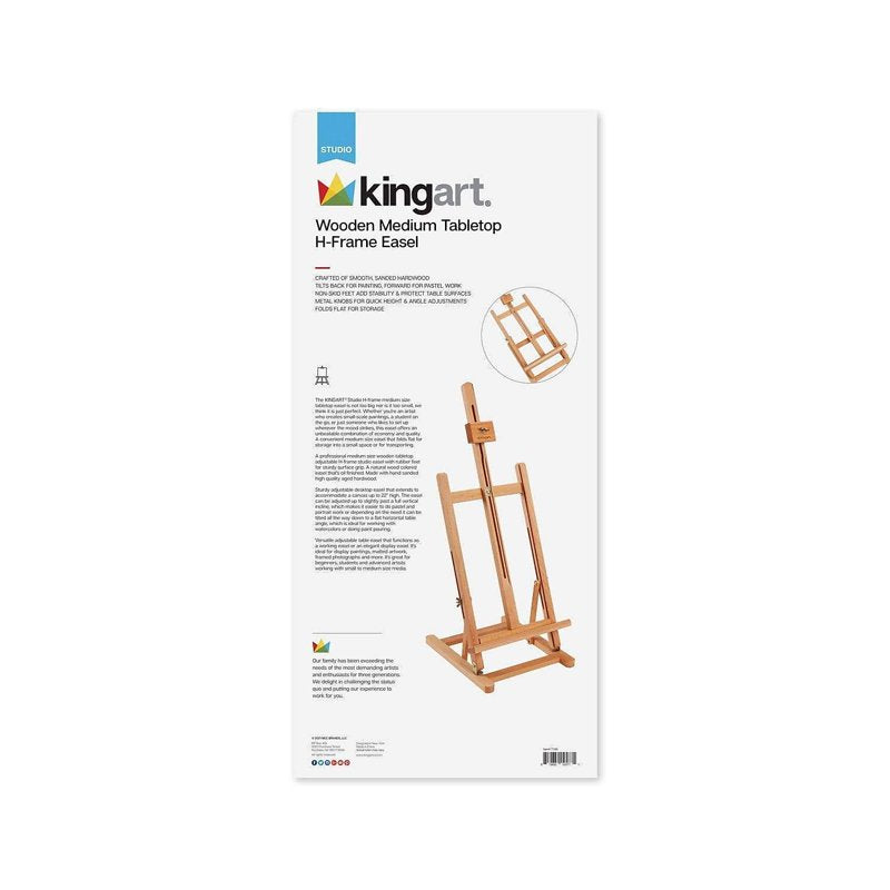 Wooden Medium Tabletop Easel for Artists - Adjustable & Portable Studio Stand