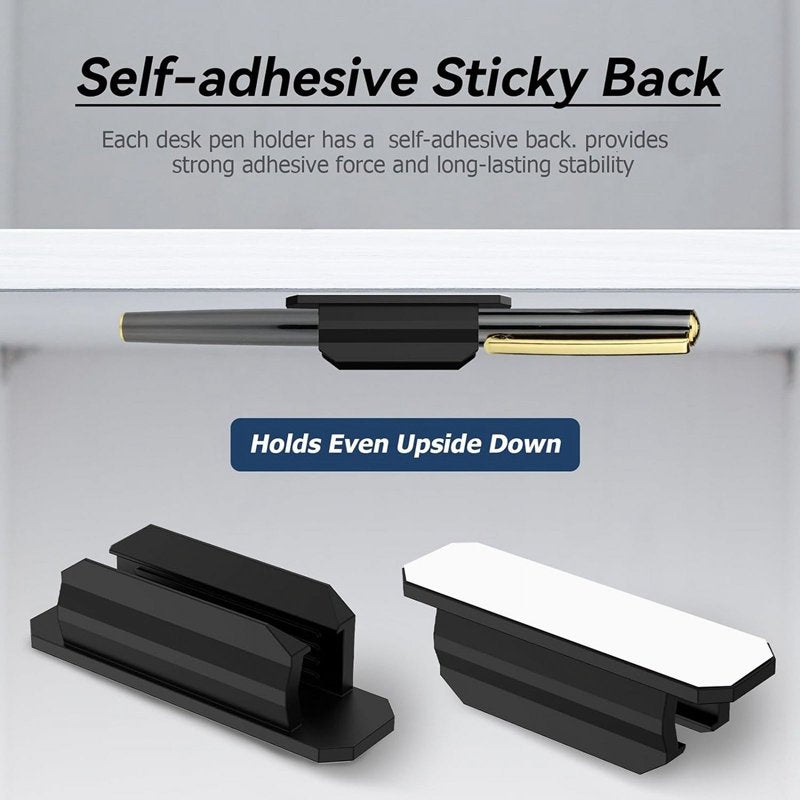 16 Pack Self-Adhesive Silicone Pen Holders Clipboard Pen Clips Office Organization