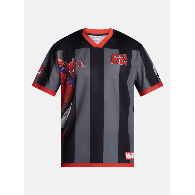 Spider-Man Graphic Mesh Soccer Jersey - Men’s & Big Men’s Navy L (Variation: Navy, L)