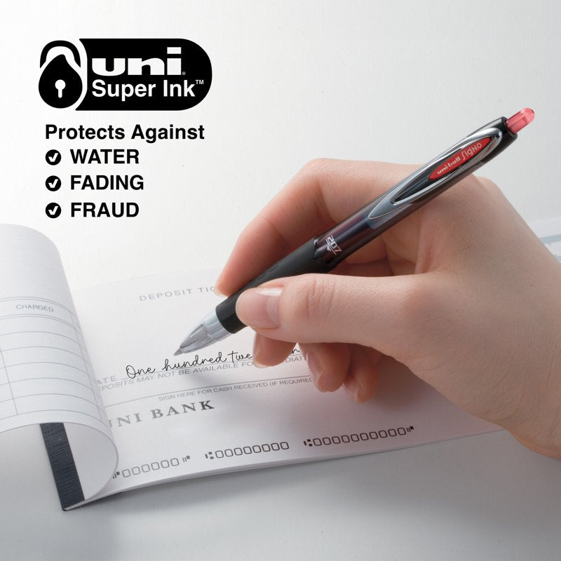Refillable 0.7mm Gel Pen with Red Ink - Smooth, Skid-Resistant Writing
