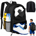 Soccer Bag with Ball Holder & Shoe Compartment Water-Resistant Sports Backpack