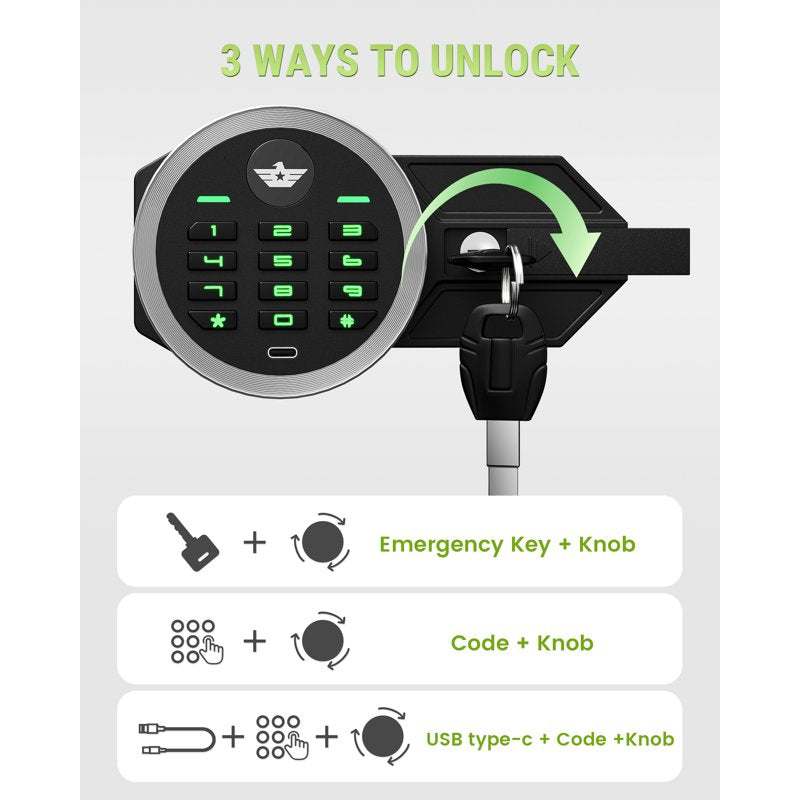 Heavy Duty Digital Safe Box with Dual Alarm System & Deposit Slot