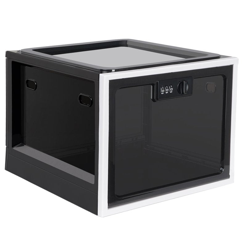 Stackable Lock Box with Combination Lock - Secure Storage for Medications, Food, Electronics - 12.6L BPA-Free Plastic