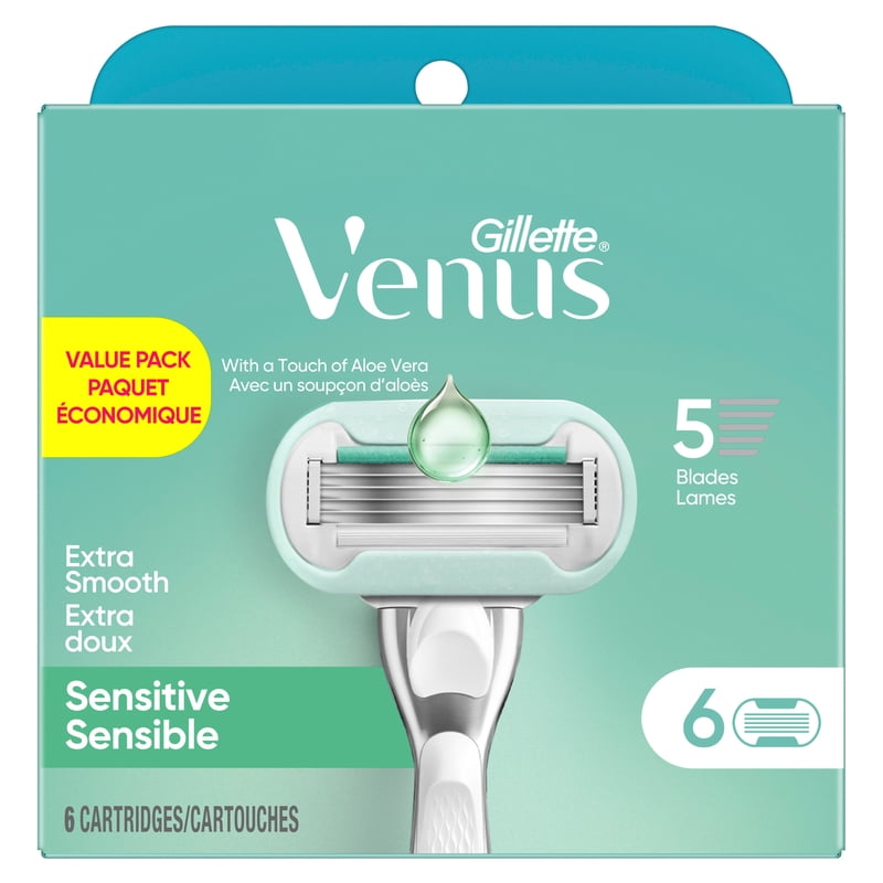 Venus Deluxe Sensitive Women's Razor Blade Refills - Pack of 6