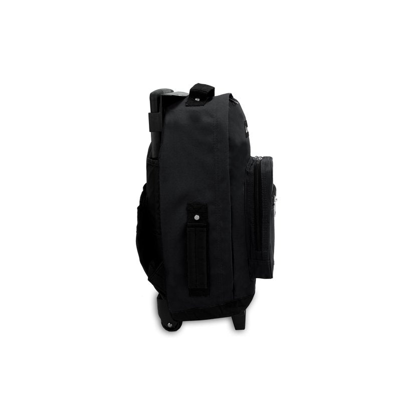 Unisex Wheeled Backpack with Multiple Pockets & Telescoping Handle