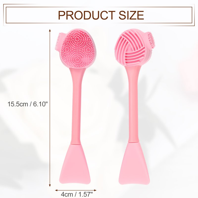 Pink Silicone Facial Cleansing Brush - Multifunction Face Scrubber (Variation: Pink)