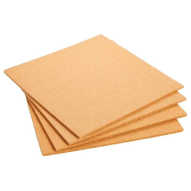 12x12 Cork Board Tiles Set of 4 - Bulletin Boards, Crafts & Wall Organizer
