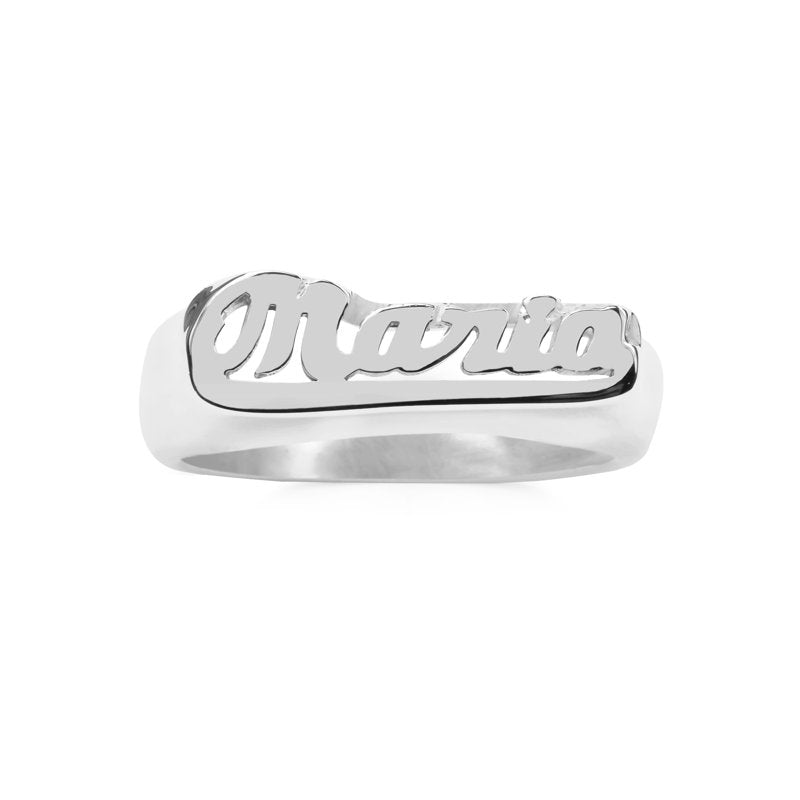 Personalized Script Name Ring - Customizable Sterling Silver or Gold Jewelry