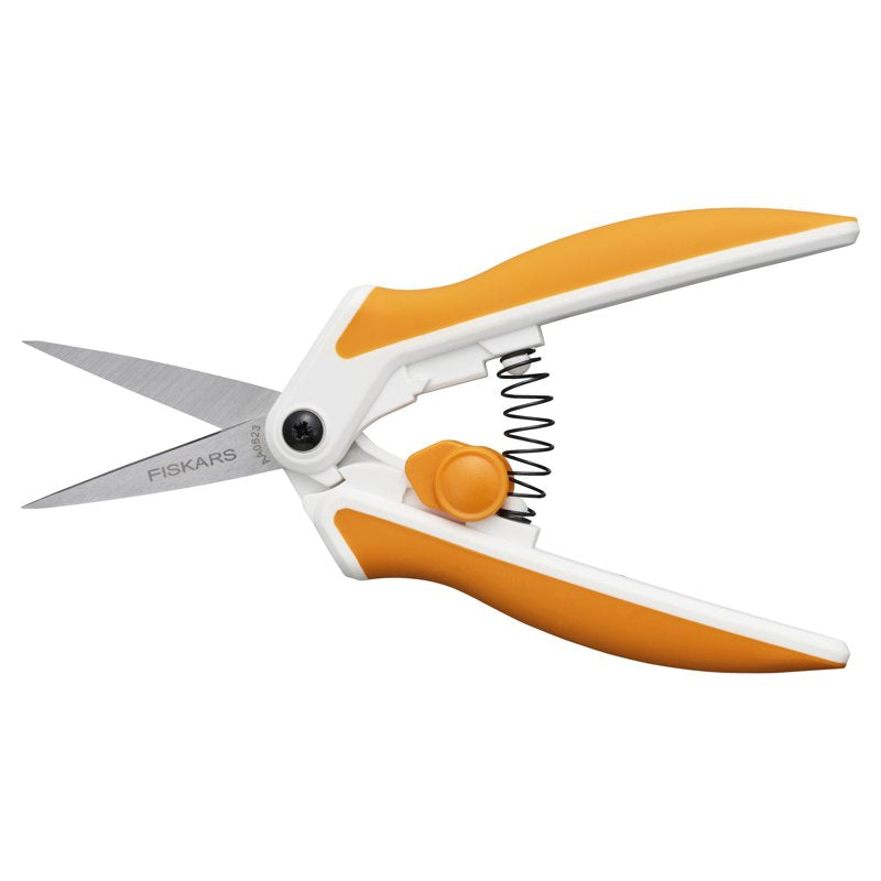 Micro-Tip Easy Action Scissors for Precise Cutting - 6 Inch, White