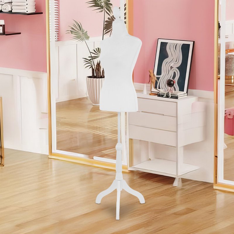 Adjustable Female Dress Form Mannequin with Wooden Tripod Stand – Sewing & Display