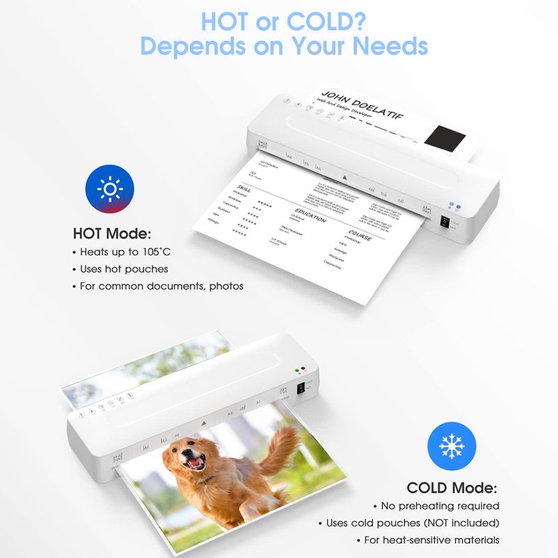 13-Inch 3-in-1 Laminator Machine with Laminating Sheets, Trimmer & Corner Rounder