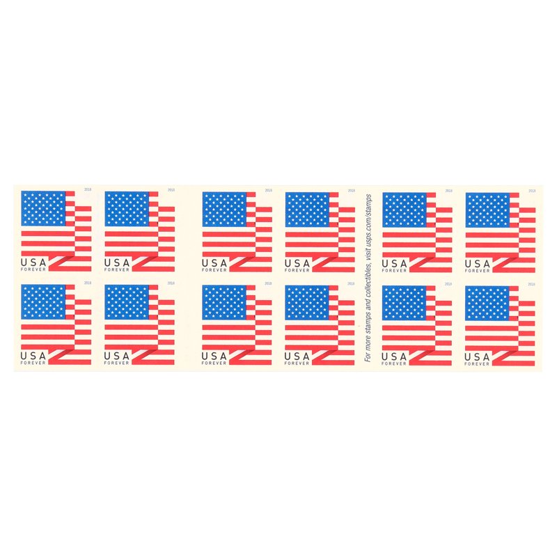 USPS 2018 Forever U.S. Flag Postage Stamps Book of 20 - American Flag Collectible