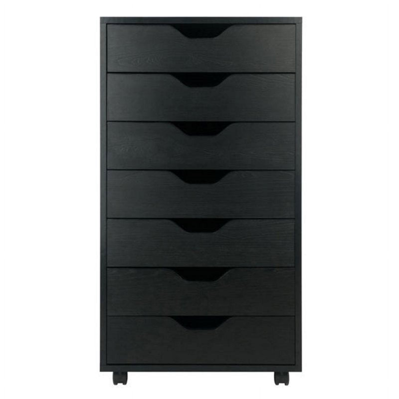Multi-Drawer Storage Cabinet for Closet or Office - Black Finish