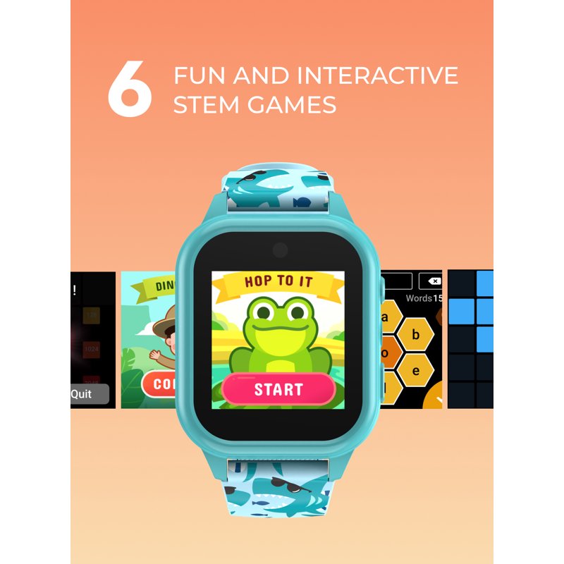 Kids Smartwatch with Camera, Audiobooks, Games, Waterproof - Blue