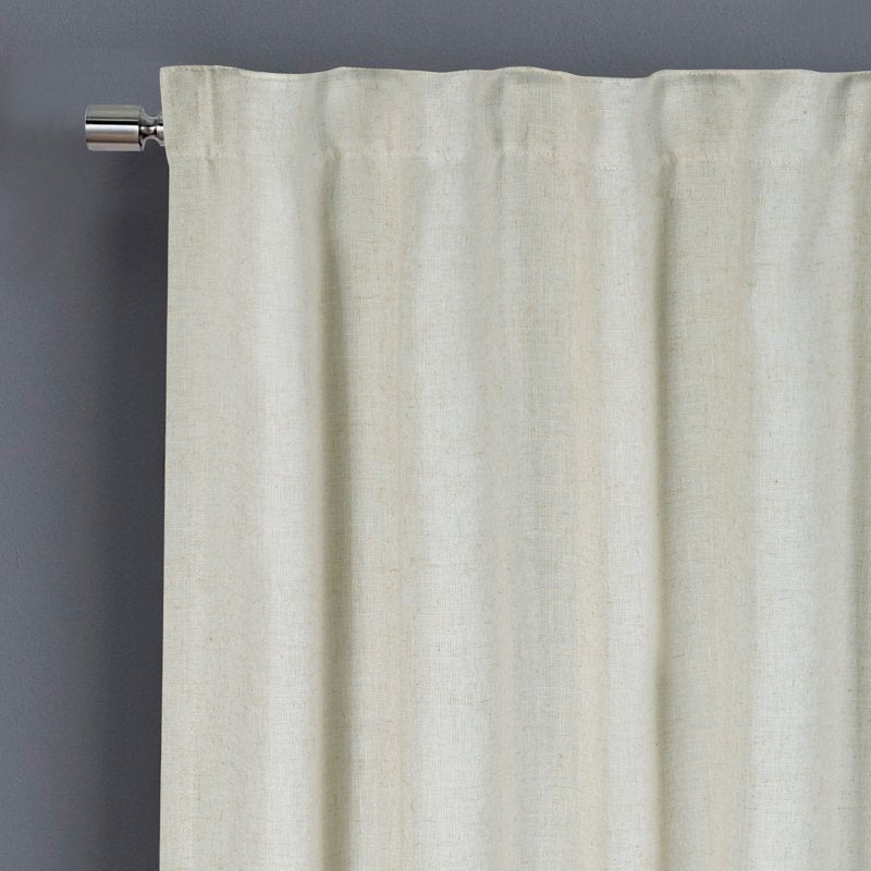 Blackout Linen Blend Curtain Panel - 50x95 Inches, Rod Pocket, Multiple Colors