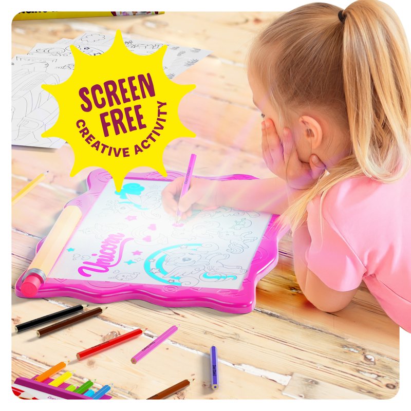 Light Up Tracing Pad for Kids – Art & Craft Drawing Tablet with Supplies