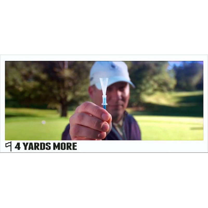 Distance Golf Tees for Low Spin and Maximum Distance - Blue/White Set