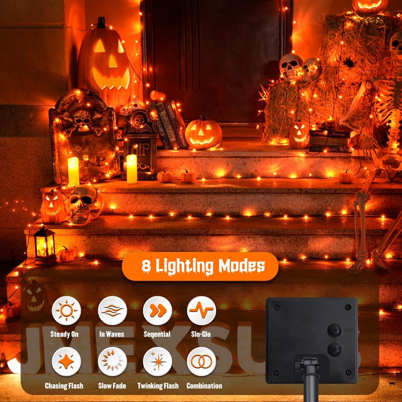 Solar Halloween String Lights 400 LED 151FT Outdoor Waterproof 8 Modes