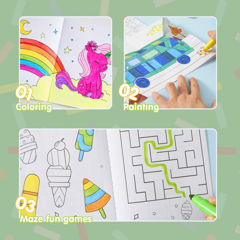 Mini Coloring Books for Kids 24-Pack - Toddler Activity Books for School & Party Favors