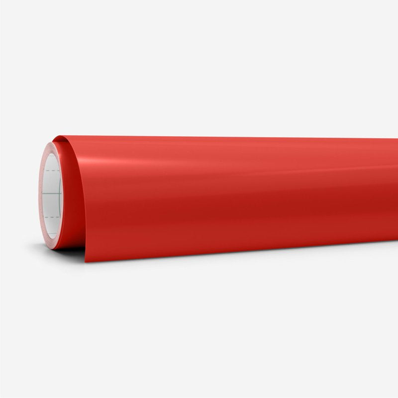 Permanent Smart Vinyl Roll - Weather-Resistant, No Mat Needed, 13x36 Inch Red