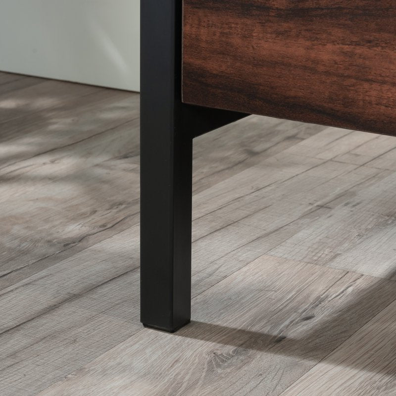 Lateral File Cabinet with 2 Drawers - Engineered Wood & Metal, Rich Walnut Finish